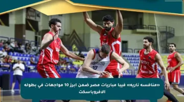 «منافسة نارية» فيبا مباريات مصر ضمن أبرز 10 مواجهات في بطولة الأفروباسكت